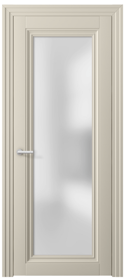 Межкомнатная дверь Центро 2502 ПЭТ светло-бежевый Сатинированное стекло Цена 41199 ₽ | Volhovec