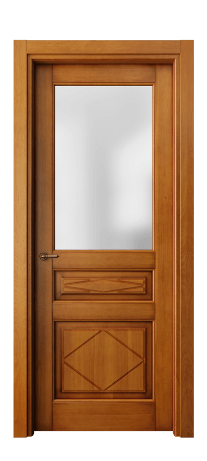 Межкомнатная дверь Тоскана Ромбо 6344 Бук светлый с патиной Сатинированное стекло Цена 116799 ₽ | Volhovec