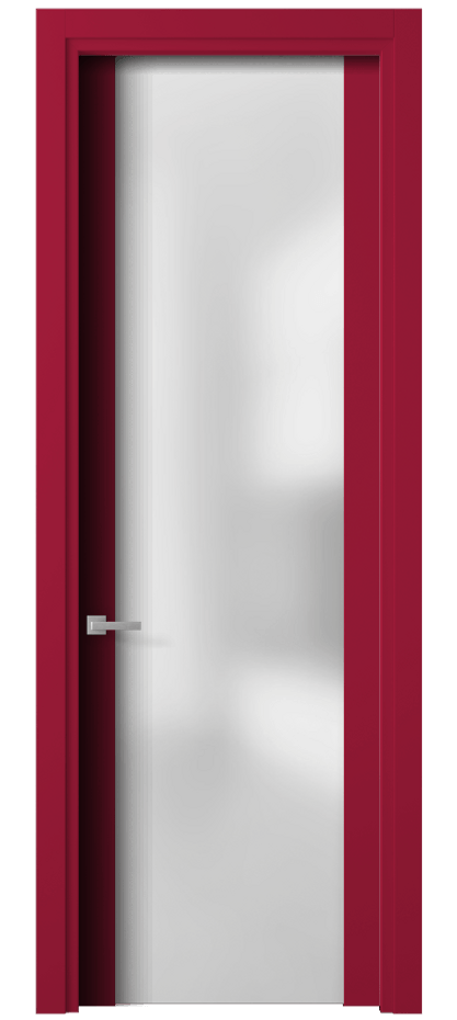 Межкомнатная дверь Планум 4114 Матовый белоснежный Сатинированное стекло Цена 77199 ₽ | Volhovec