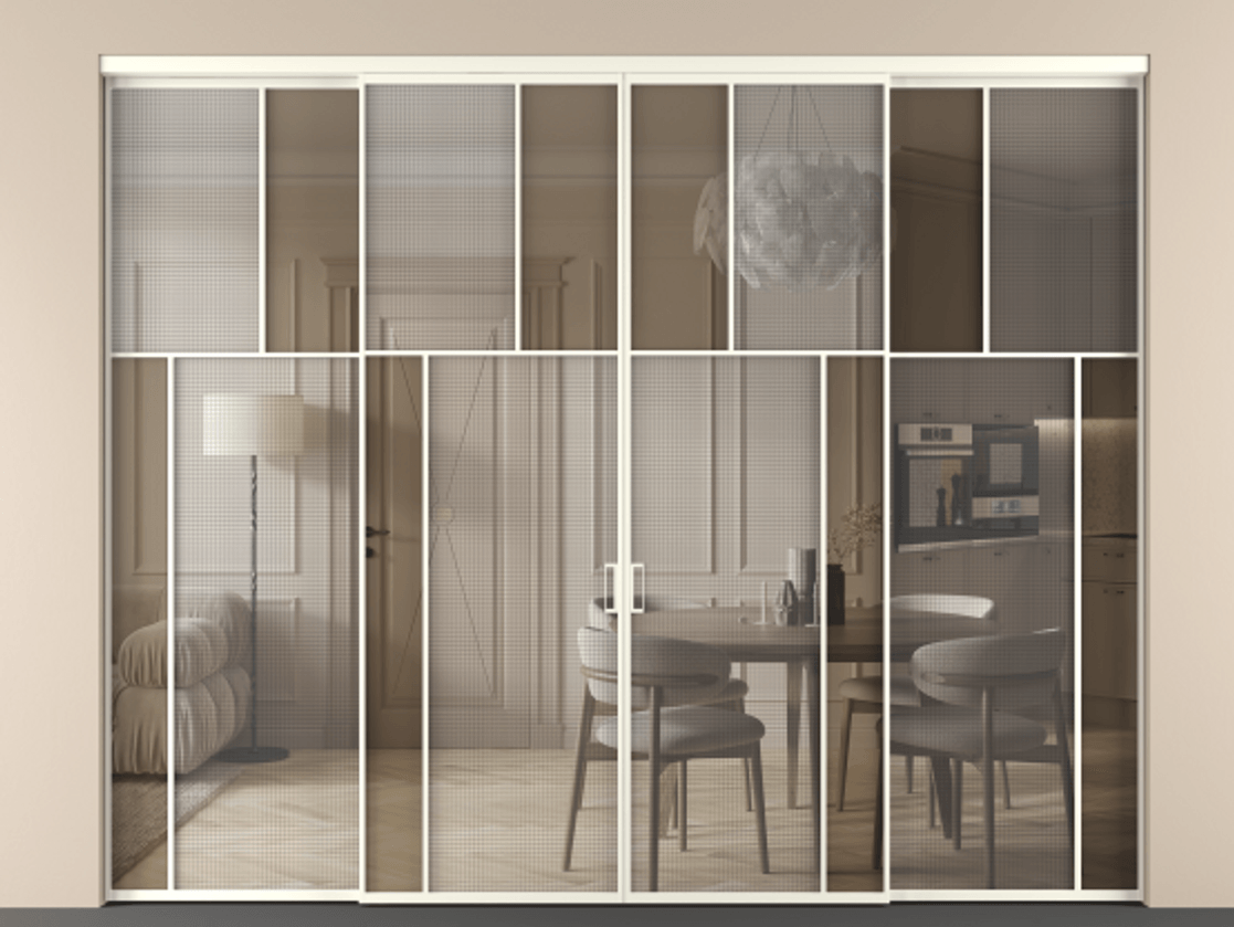Перегородка Mosaic внутри проема четырёхстворчатая #VENDORCODE# #FURNISH# #GLASS# Цена #PRICE# #CURRENCY# | Volhovec