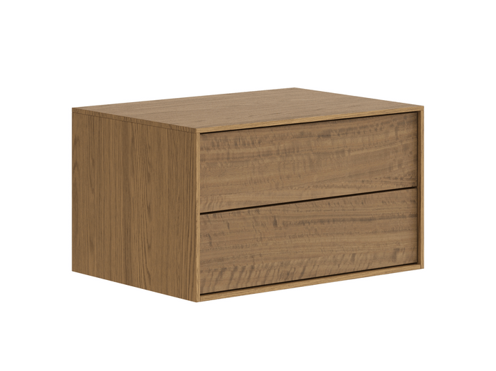 Мебель Тумба подвесная прикроватная Модуле 2 ящика. Цвет Торфяной дуб. Материал Ламинатин. Коллекция Тумба подвесная прикроватная Модуле 2 ящика. Картинка.