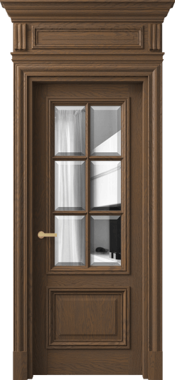 Дверь межкомнатная 7312 ДТМ.М ДВ ЗЕР Ф. Цвет Дуб туманный матовый. Материал Массив дуба матовый. Коллекция Антик. Картинка.