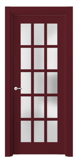 Дверь межкомнатная 6311 Винно-красный RAL 3005. Цвет RAL Винно-красный RAL 3005. Материал Гладкая эмаль. Коллекция Тоскана Грильято. Картинка.