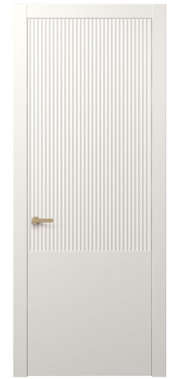 Дверь межкомнатная 8645 МПБЛ. Цвет Матовый пудровый белый. Материал Гладкая эмаль. Коллекция Alba. Картинка.