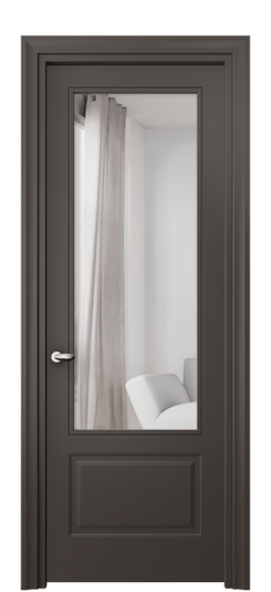 Дверь межкомнатная 8542 МАН ЗЕР. Цвет Матовый антрацит. Материал Гладкая эмаль. Коллекция Эссе. Картинка.