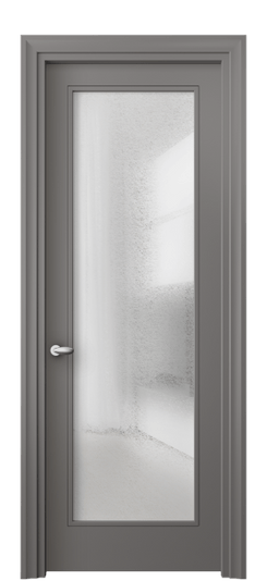 Дверь межкомнатная 8502 МКЛС ЛЕД. Цвет Матовый классический серый. Материал Гладкая эмаль. Коллекция Esse. Картинка.