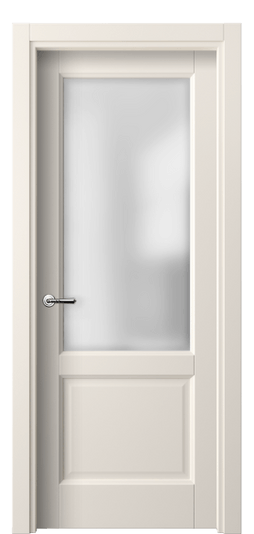 Дверь межкомнатная 1422 ПЭКБ САТ. Цвет ПЭТ кремово-белый. Материал ПЭТ. Коллекция Галант. Картинка.
