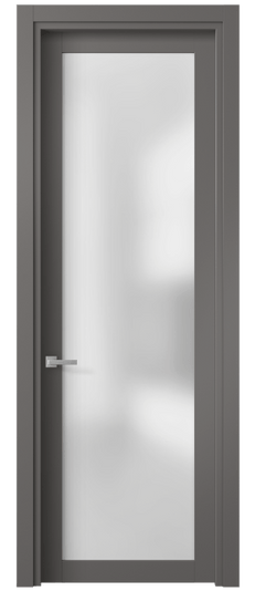 Дверь межкомнатная 2102 МКЛС САТ. Цвет Матовый классический серый. Материал Гладкая эмаль. Коллекция Planum. Картинка.