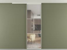 Перегородка Формато вдоль стены на потолок 1 створка